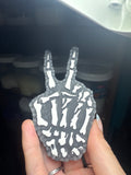 Skull Hand Peace Sign